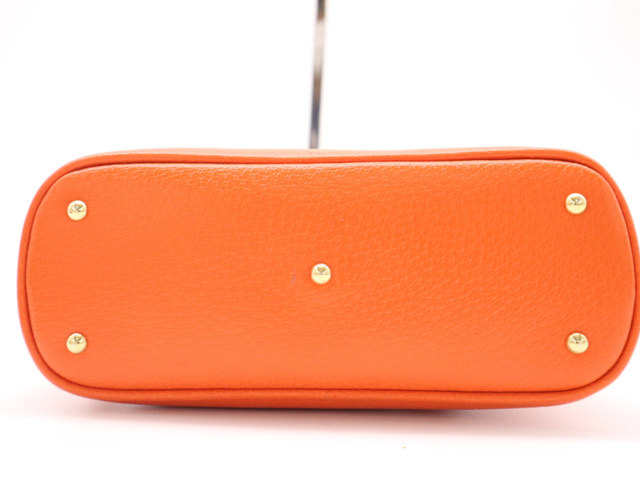 Gucci Diana Nm Bamboo Handle Tote Leather Orange Leather Handbag (Pre-Owned)