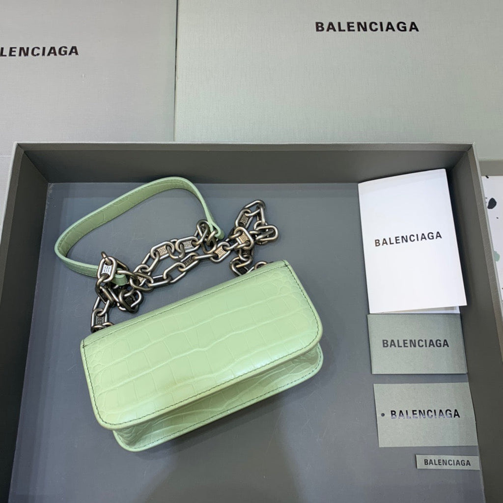Gossip Small On Chain Shoulder Bag Light Green, For Women,  Bags 7.4in/19cm