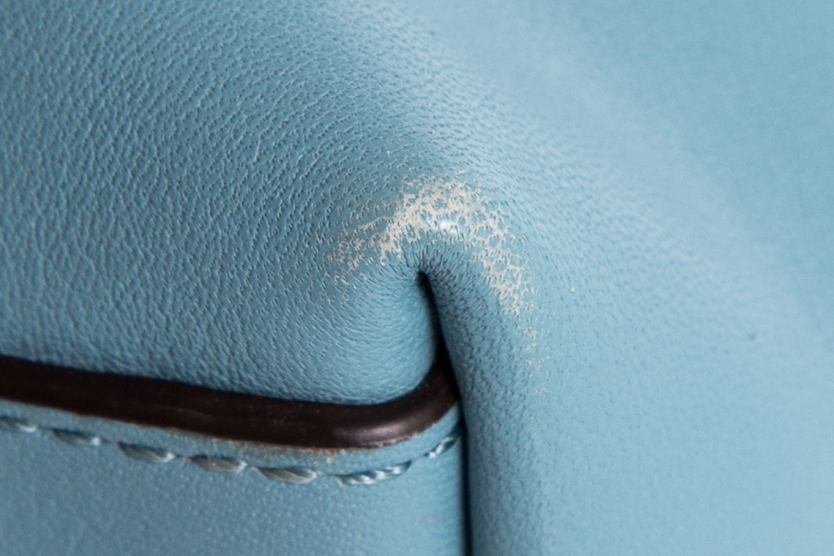 Coach Soft Light Blue Leather Shoulder Bag