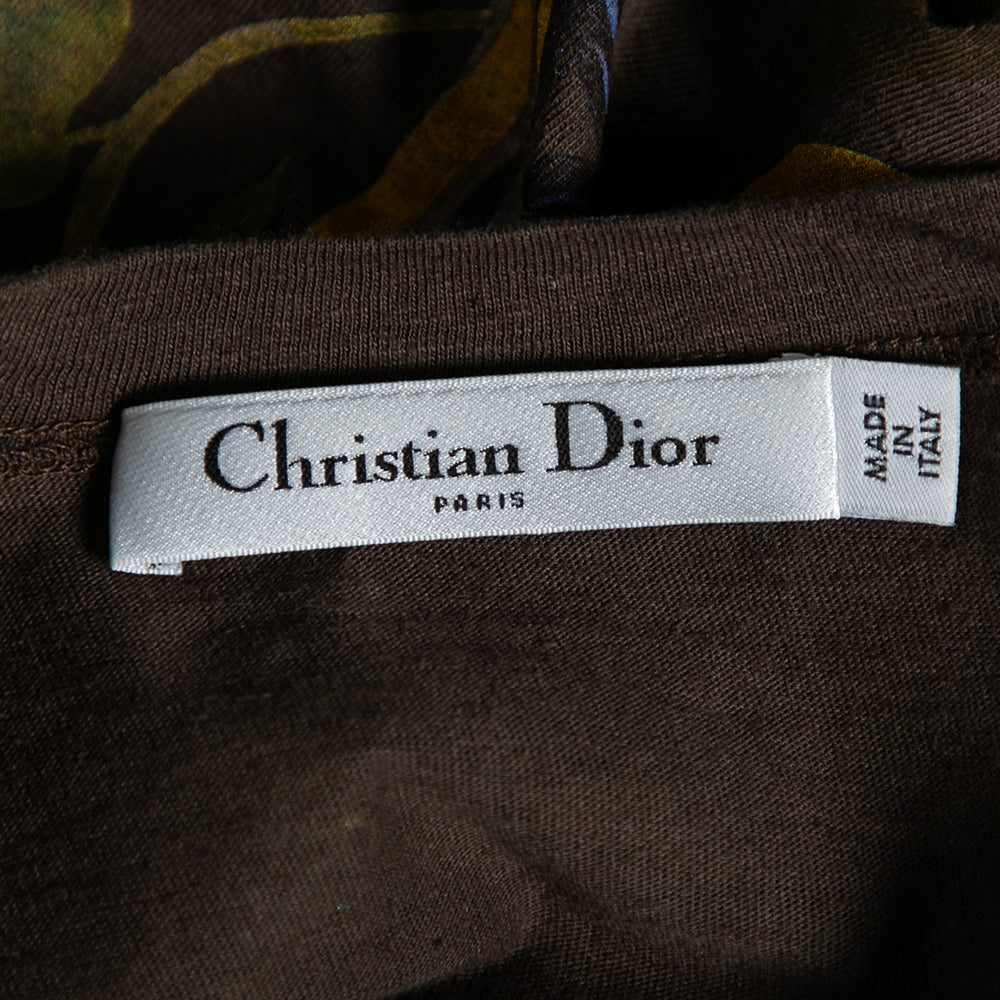 Dior Br Printed Cotton Short Sleeve T-Shirt