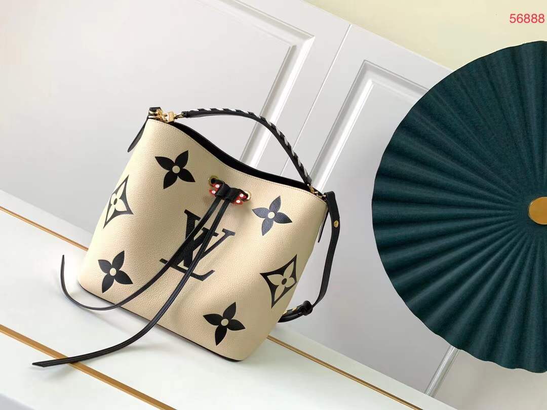 Louis Vuitton Louis Vuitton Crafty Neonoe MM Bucket Bag Creme For Women, Women’s Handbags, Shoulder Bags 10.2in/26cm Louis Vuitton M56889