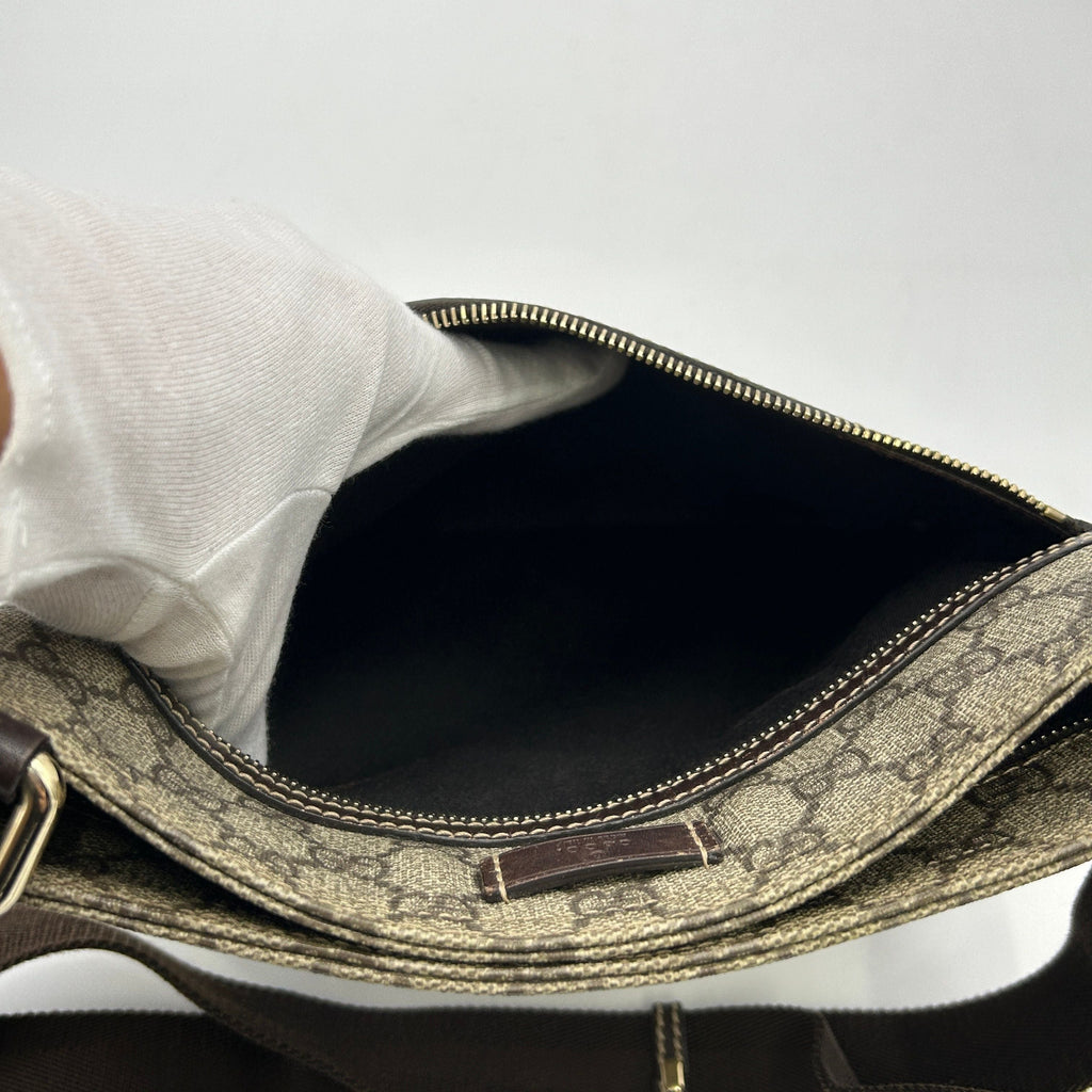 GUCCI Gucci Supreme Canvas Shoulder Crossbody Bag Beige 2120700049388