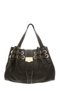 Jimmy Choo Green Watersnake Leather Shoulder Bag