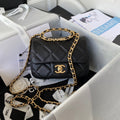 ChanelSmall GlamIap Bag Gold Hardware Black For Women Handbags, Shoulder Bags 7.9in/20cm AS3450