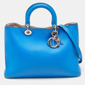 Blue Leather Large Diorissimo Shopper Tote