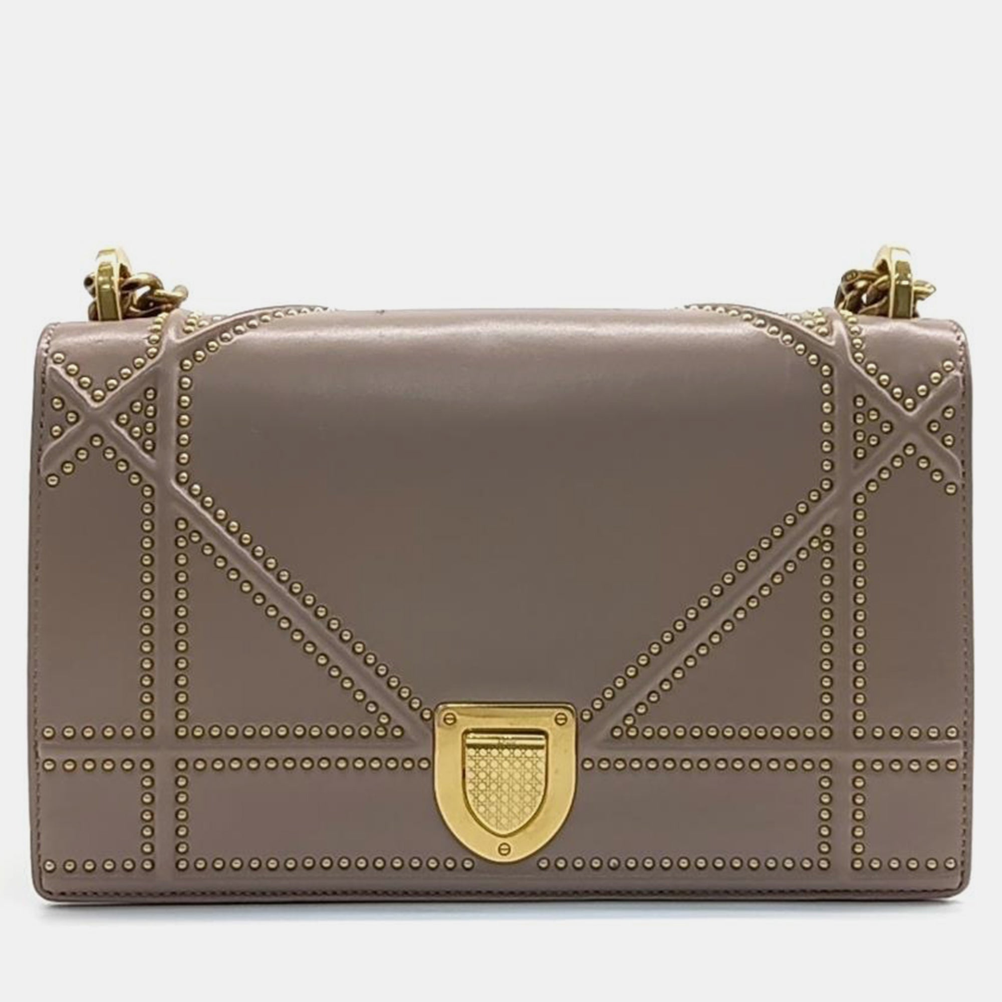 Indie Pink Leather Diorama Shoulder Bag