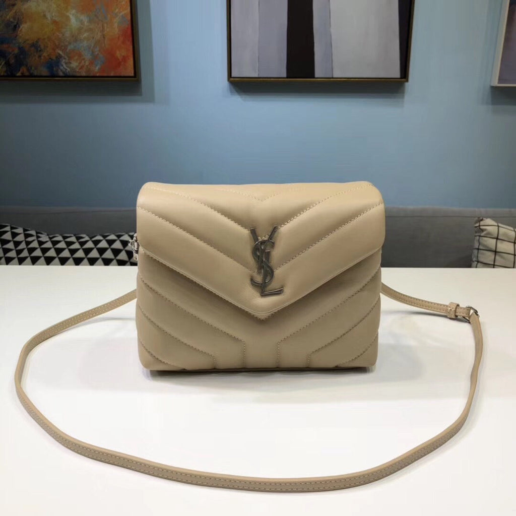 Loulou Mini Shoulder Bag White For Women 7in/18cm YSL