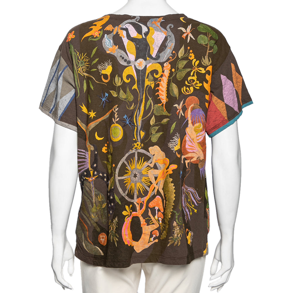 Dior Br Printed Cotton Short Sleeve T-Shirt