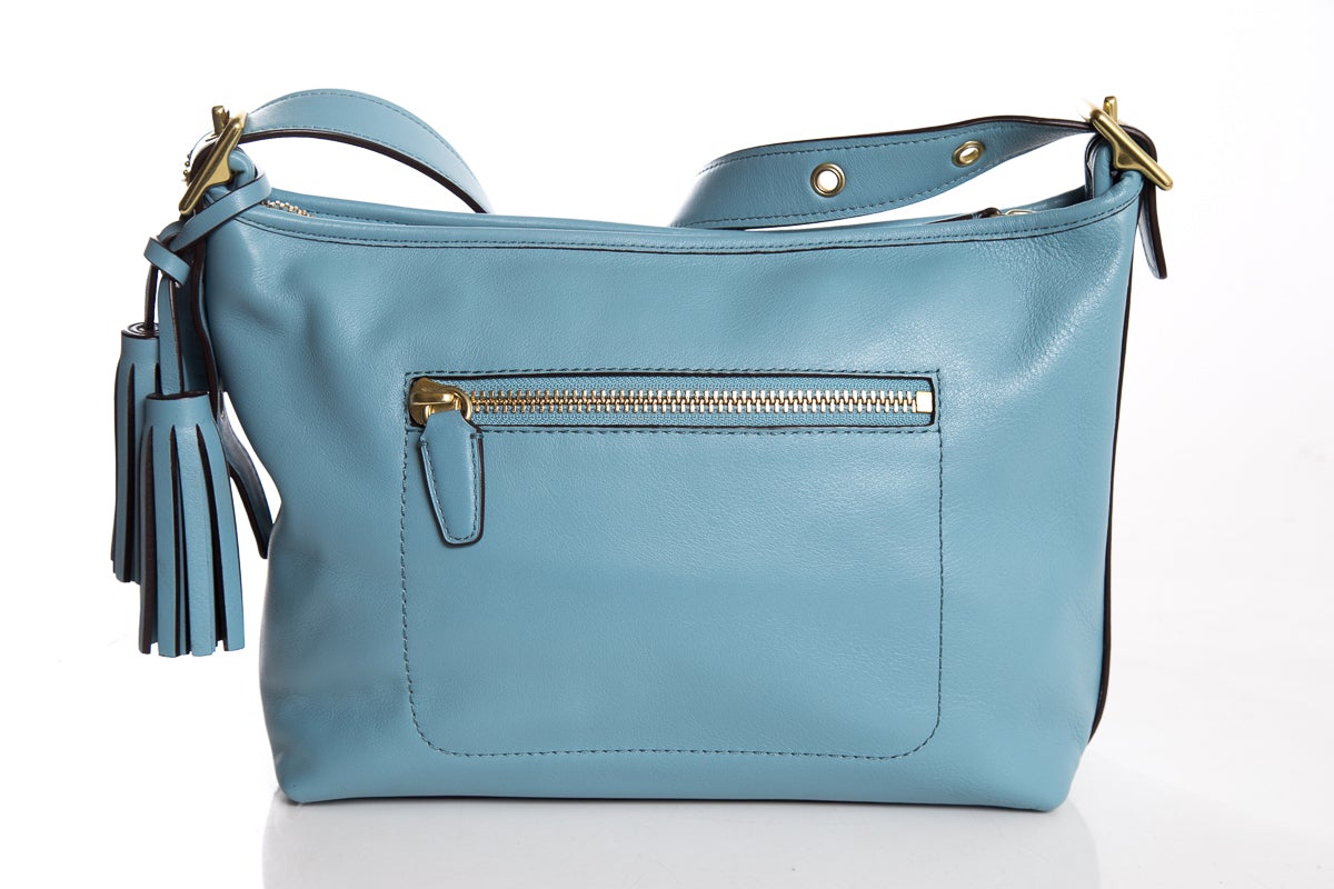 Coach Soft Light Blue Leather Shoulder Bag