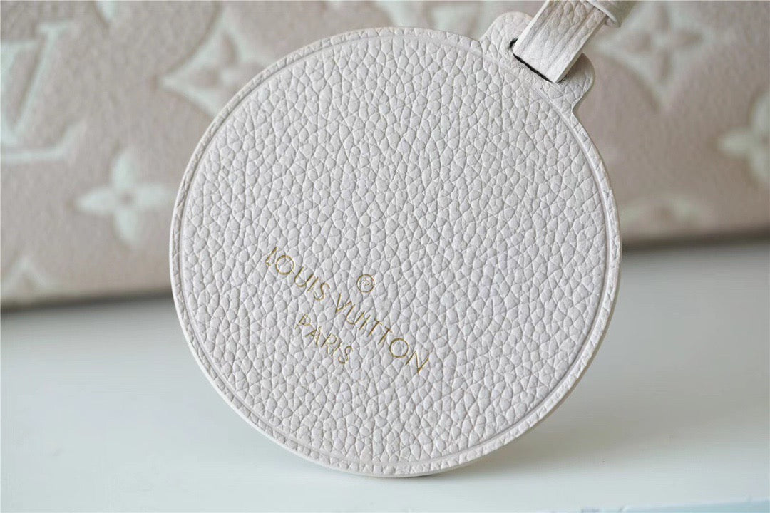 Louis Vuitton Onthego MM Monogram Empreinte Beige/ Pink/ Yellow For Women,  Shoulder And Crossbody Bags 35cm/13.8in Louis Vuitton M46128