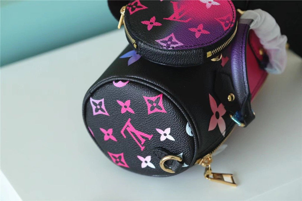 Louis Vuitton Papillon GLAMI Bag Classic Monogram For Women 20cm Midnight Fuchsia Louis Vuitton M59860