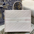 Dior Large Book Tote Rose Des Vents Oblique Embroidery, Pink, For Women Women’s Handbags, Shoulder Bags, 42cm CD