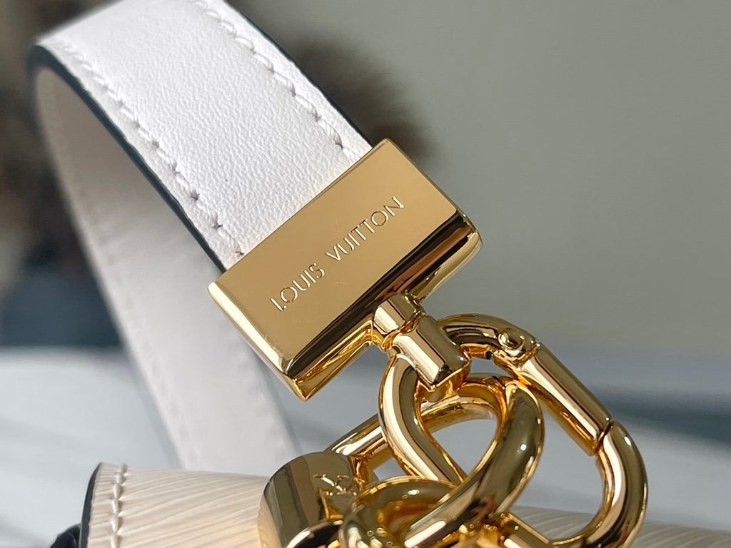 Louis Vuitton Twist MM Monogram Flower Quartz White For Women,  Shoulder And Crossbody Bags 9.1in/23cm Louis Vuitton M59403