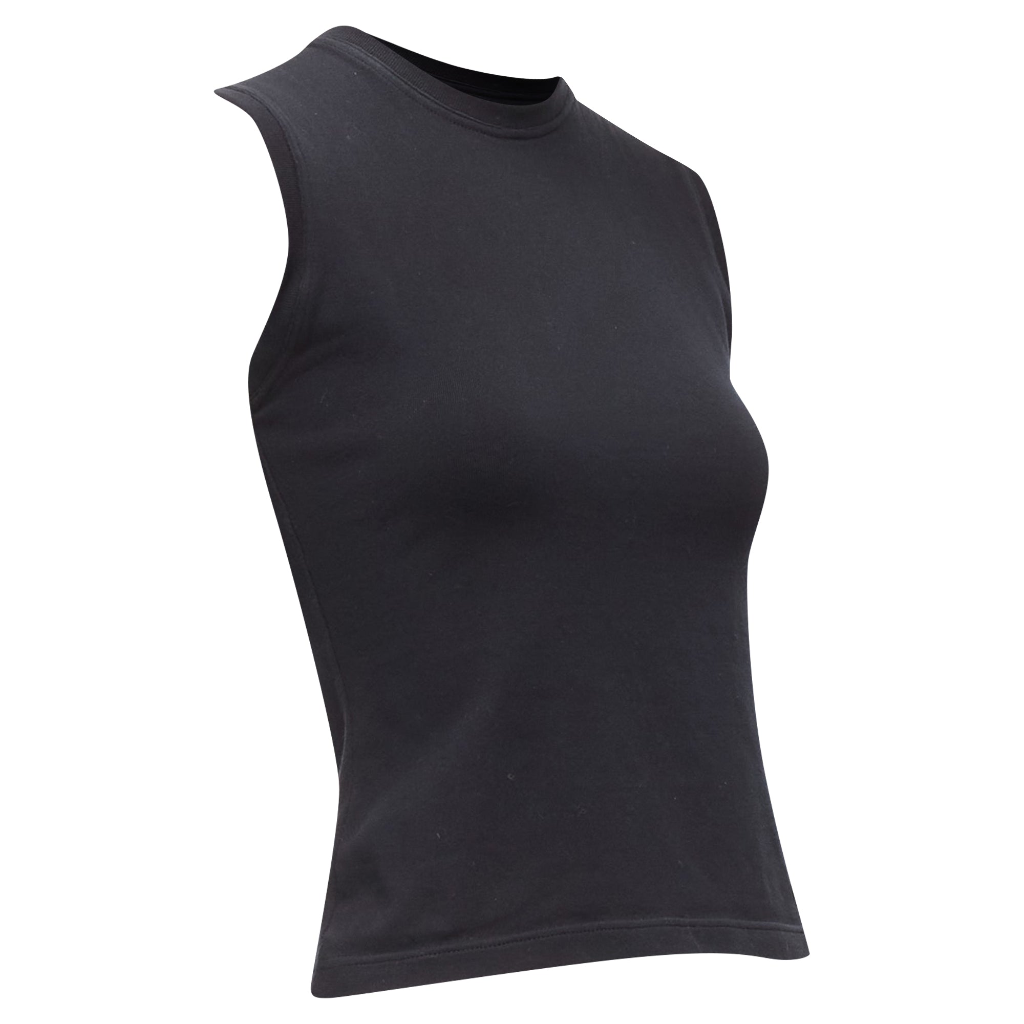 Dior Cotton Silver CD Logo Plate Sleeveless Crew Neck Tank Top