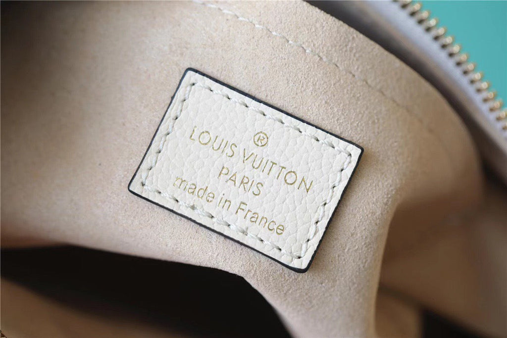 Louis Vuitton Bagatelle Monogram Empreinte Creme Beige For Women,  Shoulder And Crossbody Bags 22cm/8.7in Louis Vuitton M46099