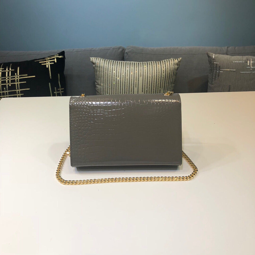 Top Quality Kate Small Chain Bag With Tassel In Embossed Green For Women 7.8in/20cm YSLÂ 