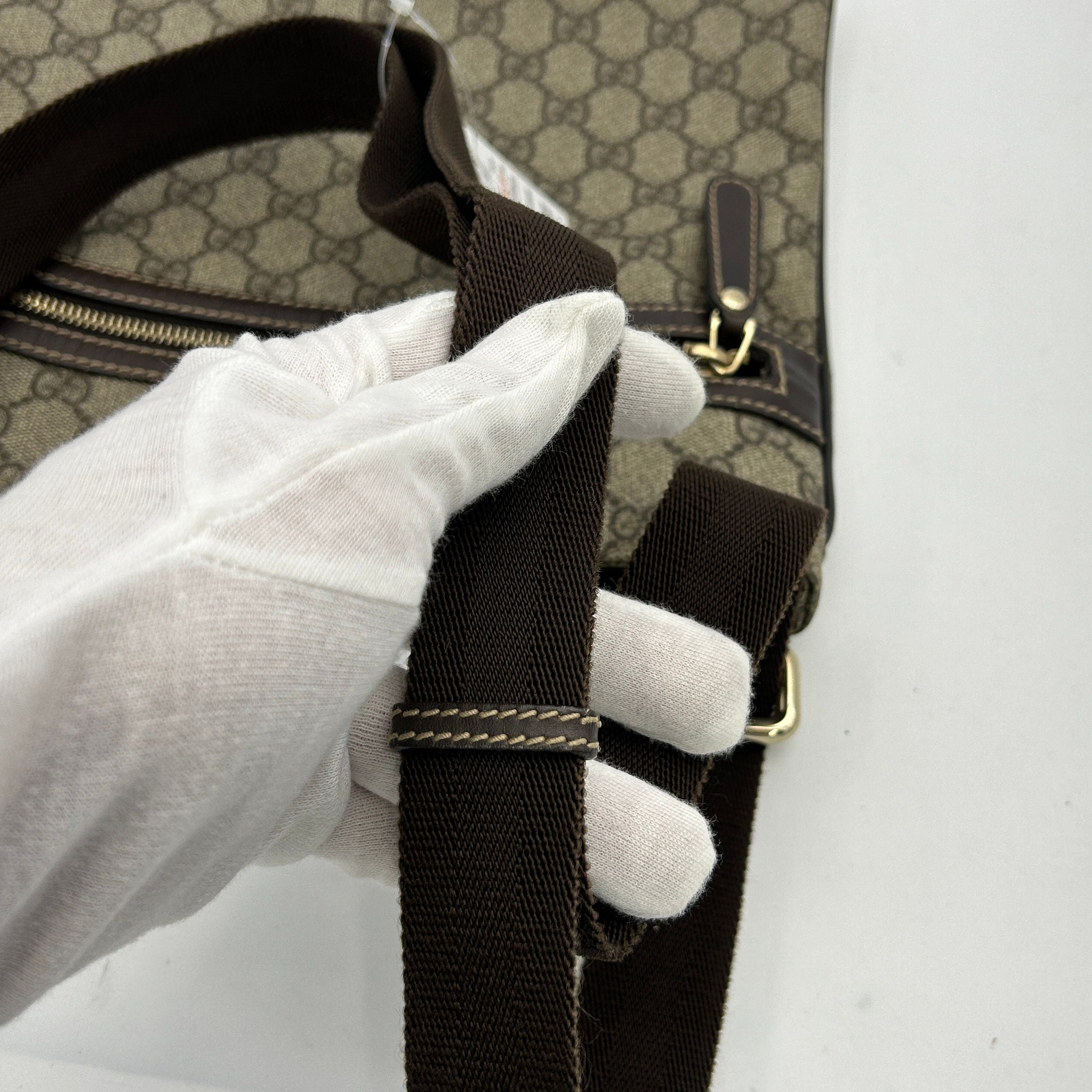 GUCCI Gucci Supreme Canvas Shoulder Crossbody Bag Beige 2120700049388