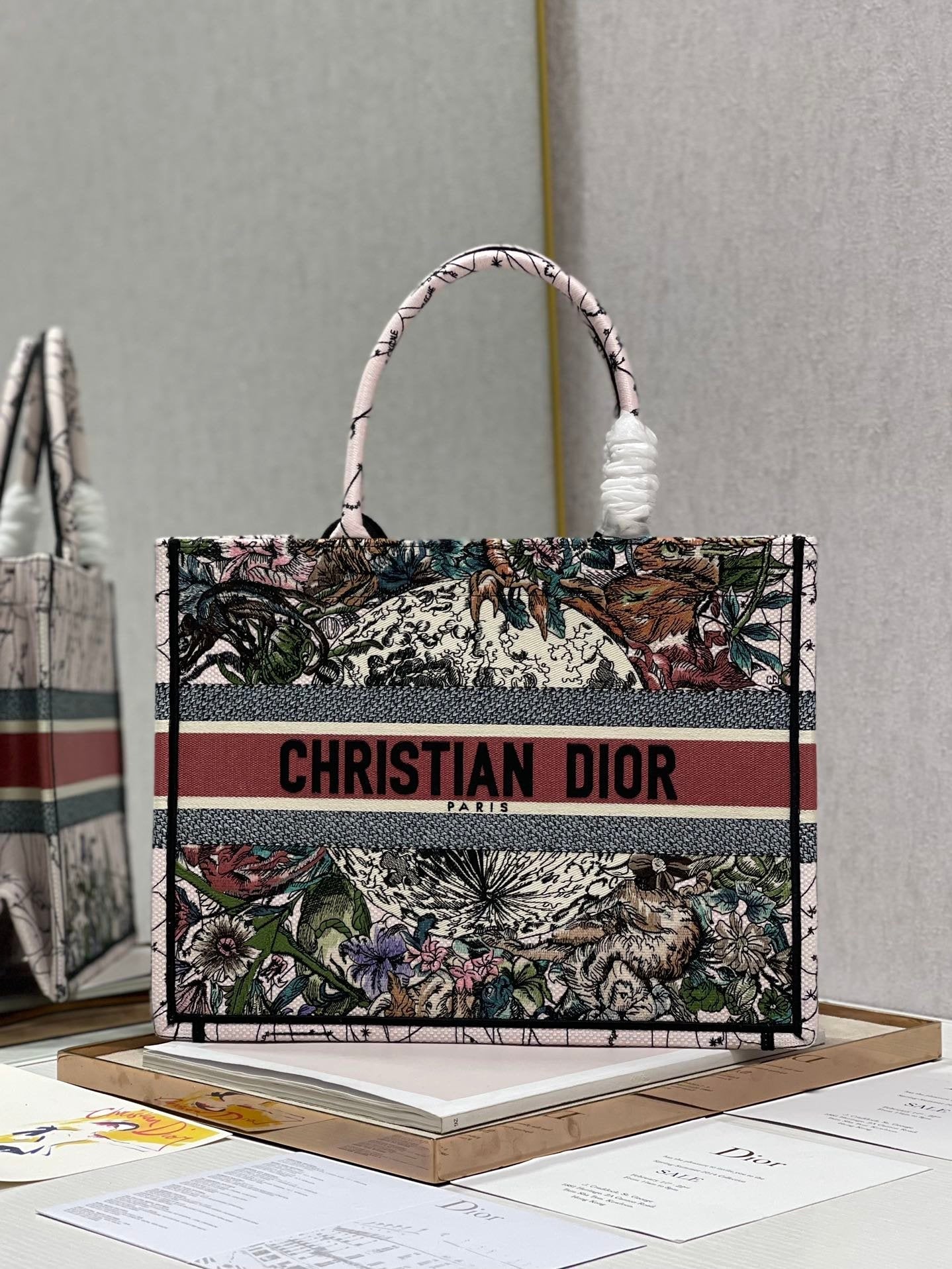 Dior MeDiorum Book Tote Multicolor Constellation Embroidery, Multicolor, For Women Women’s Handbags, Shoulder Bags, 36cm CD M1296ZRHP_M884