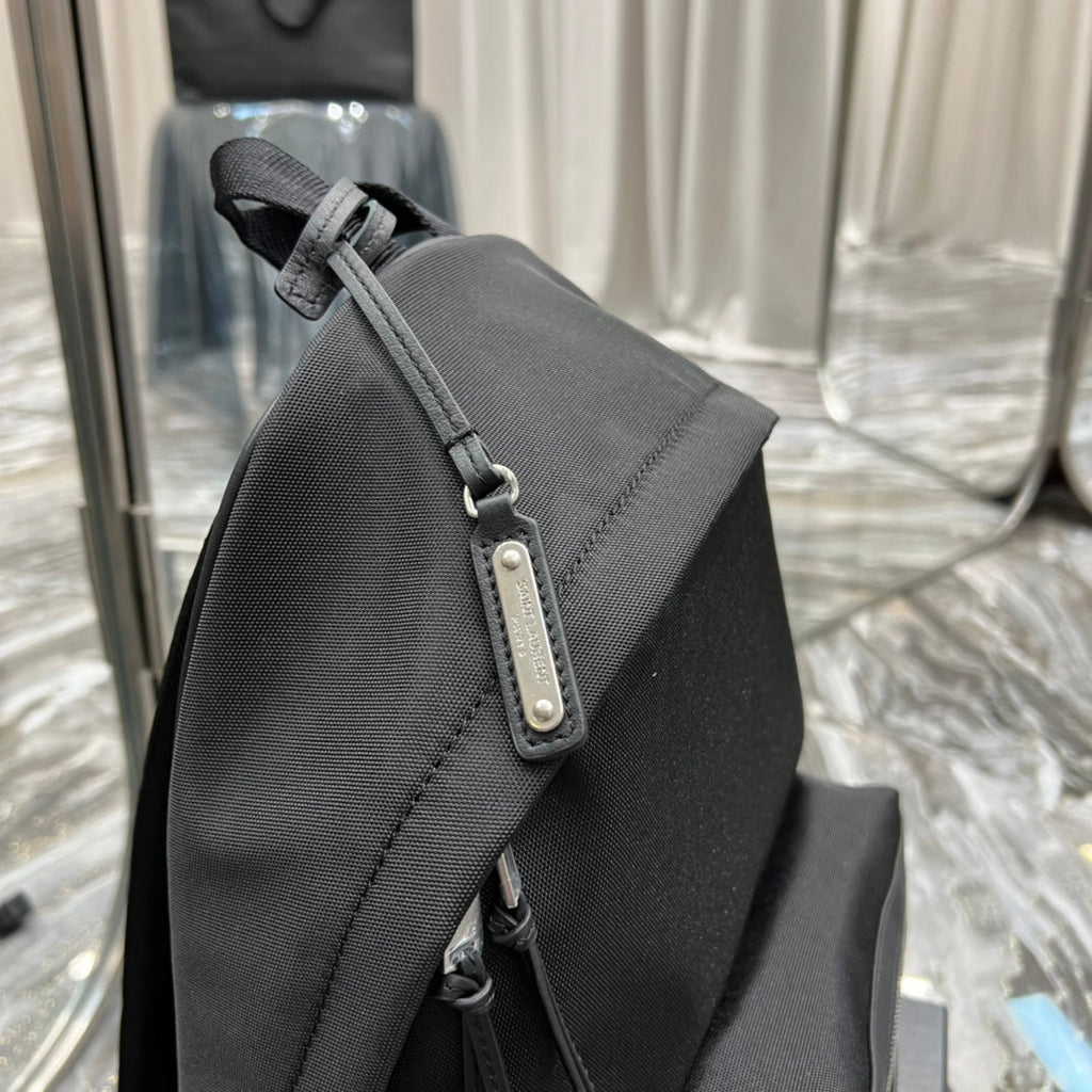 Top Quality City Backpack In Canvas Unisex For Women 13.8in/35cm Black YSL