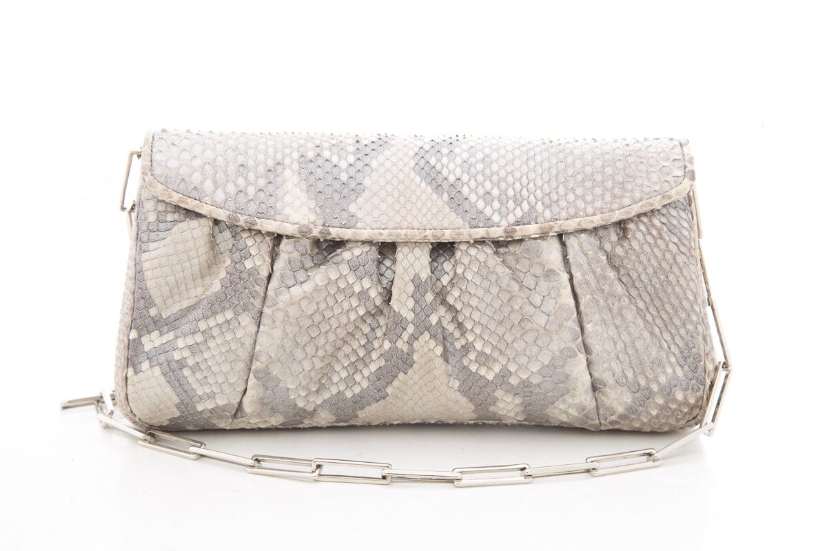 Judith Leiber Snake & Crystal Detail Clutch