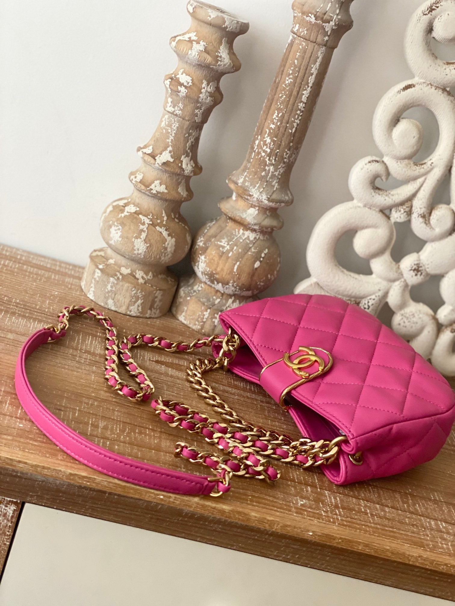 ChanelSmall Hobo Bag Gold Hardware PiNike For Women Handbags, Shoulder Bags 7.5in/19cm