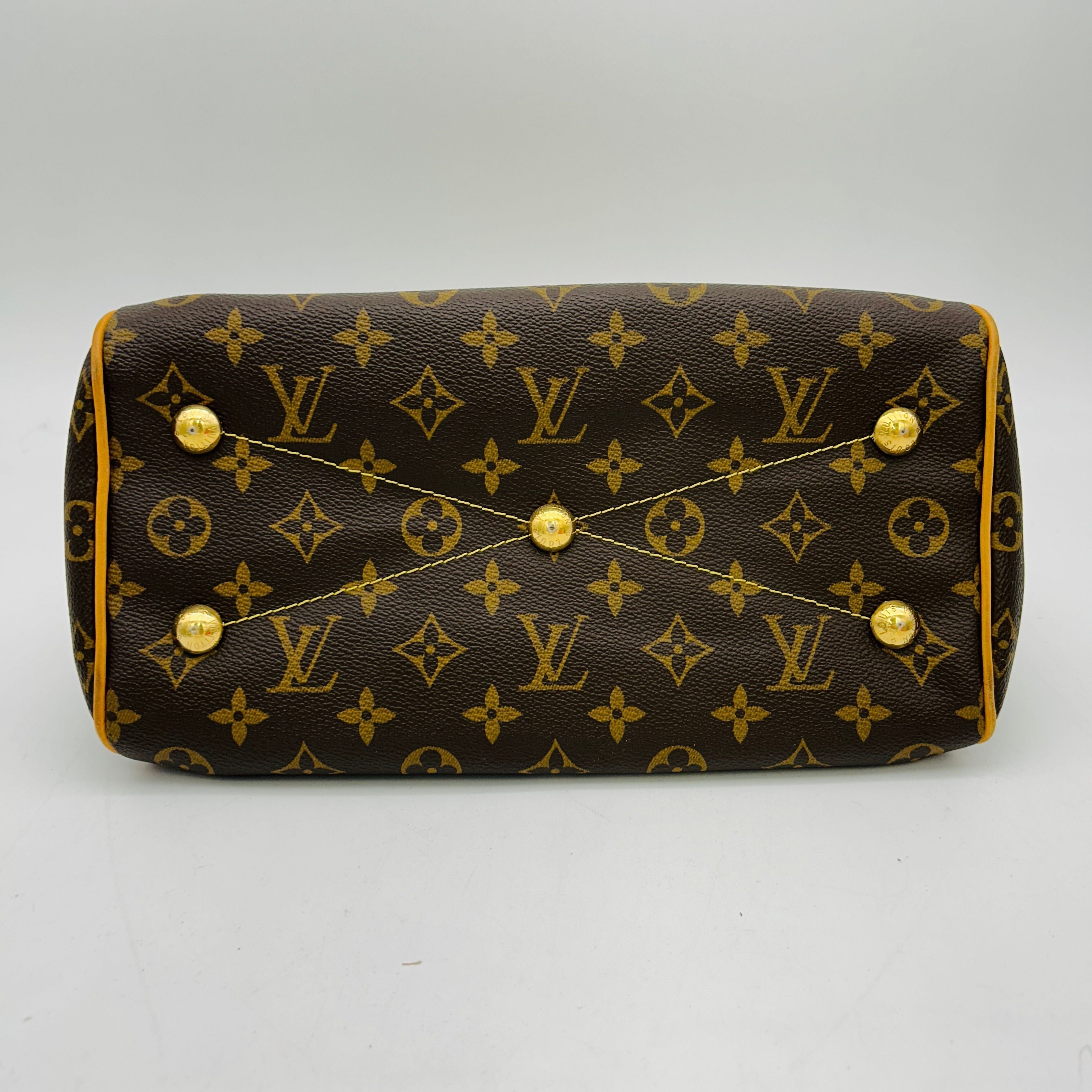 LOUIS VUITTON Tivoli PM Brown Monogram Leather Women's Shoulder Bag GP10180816