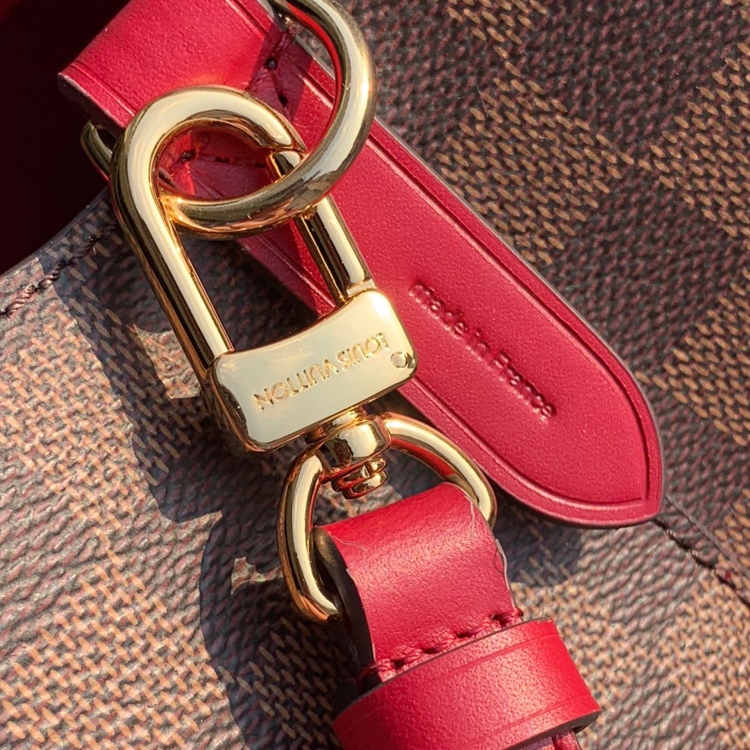 Louis Vuitton NeoNoe MM Bucket Bag Damier Ebene Canvas Cherry Berry For Women,  Shoulder And Crossbody Bags 10.2in/26cm Louis Vuitton N40214