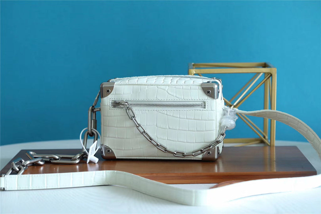 Louis Vuitton Mini Soft Trunk CrocoGLAMIlian White For Men, Bags, Shoulder And Crossbody Bags 7.2in/18.5cm Louis Vuitton N98495