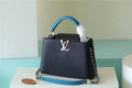 Louis Vuitton Capucines Taurillon Black/Blue For Women, WomenÃƒÂ¢Ã¢â€šÂ¬Ã¢â€žÂ¢s Bags, Shoulder And Crossbody Bags 10.6in/27cm Louis Vuitton