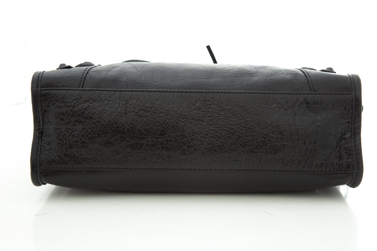 Balenciaga Black City Classic Studs Leather Handbag