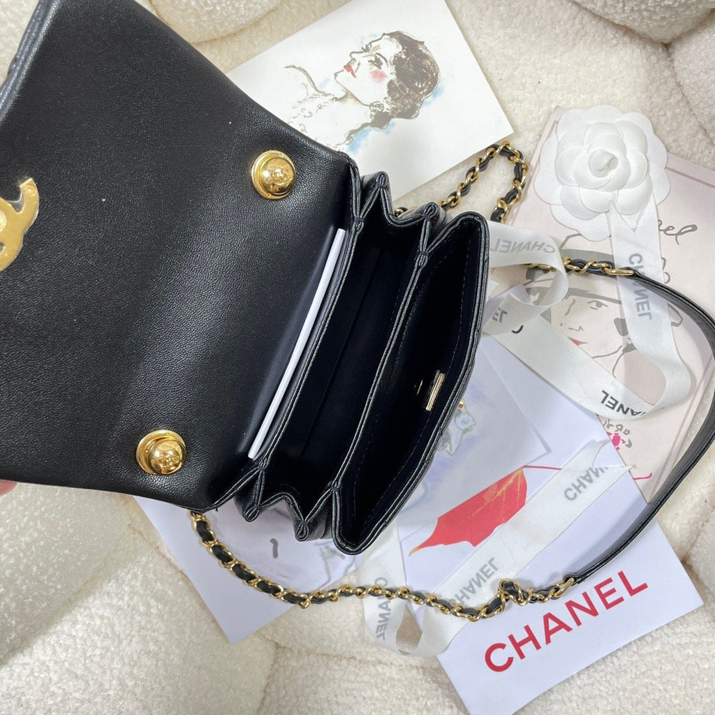 ChanelMini GlamIap Bag Gold Hardware Black For Women Handbags, Shoulder Bags 6.7in/17cm AS3365