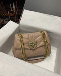Large Devotion Shoulder Bag In Quilted Nappa Beige For Women 11.4in/29cm GLAMI