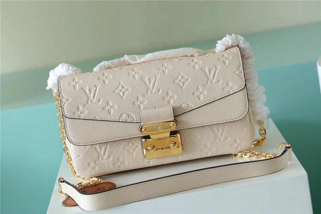 Louis Vuitton Marceau Monogram Empreinte Cream Beige For Women,  Shoulder And Crossbody Bags 9.6in/29.5cm Louis Vuitton M46201