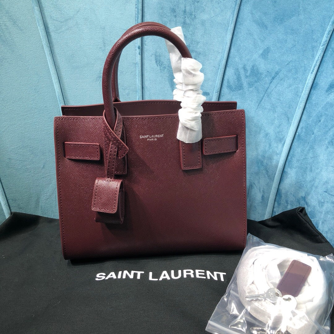 YSSL Sac De Jour Nano Burgundy For Women 8in/22cm YSL