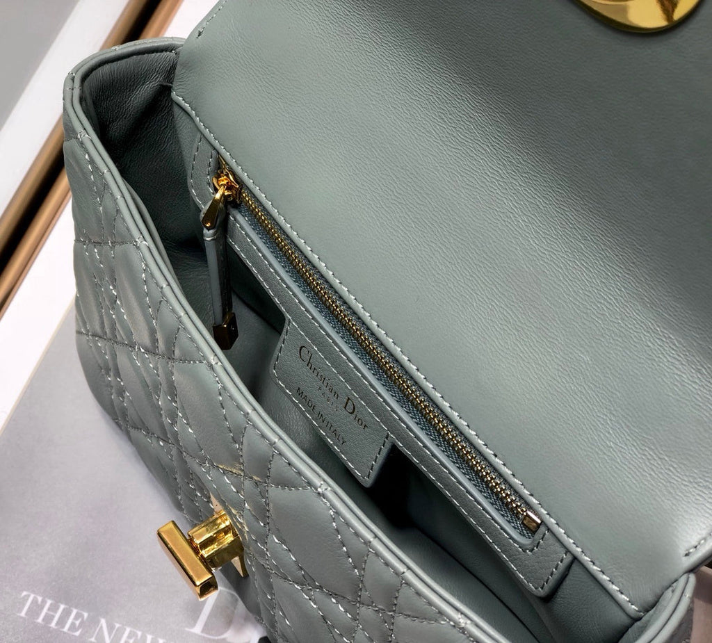 Dior Small Caro Bag, Grey, For Women Women’s Handbags, Shoulder Bags, Crossbody Bags, 20cm CD M9241UWHC_M41G