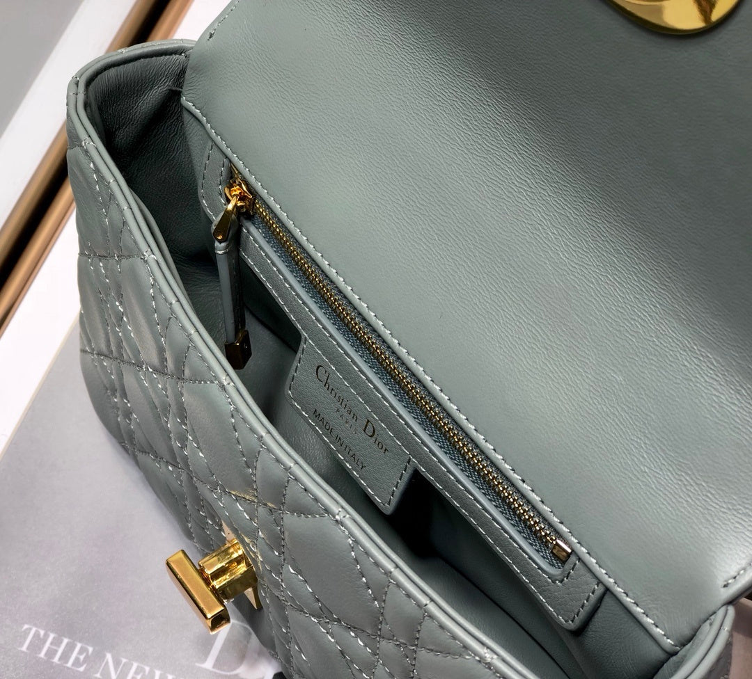 Dior Small Caro Bag, Grey, For Women Women’s Handbags, Shoulder Bags, Crossbody Bags, 20cm CD M9241UWHC_M41G