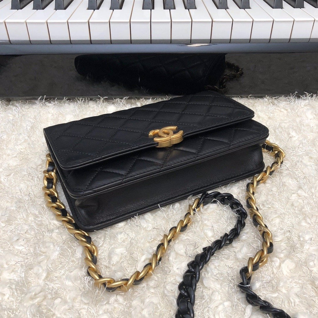 ChanelOriginal Small Classic Flap Bag Gold Hardware Black For Women, Women’s Handbags, Shoulder Bags 7.5in/19cm AP33814