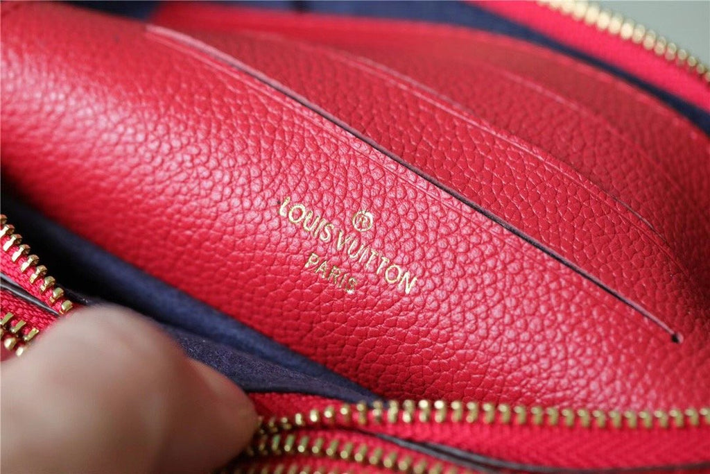 Louis Vuitton Double Zip Pochette Monogram Empreinte Red For Women,  Shoulder and Crossbody Bags 7.9in/20cm Louis Vuitton