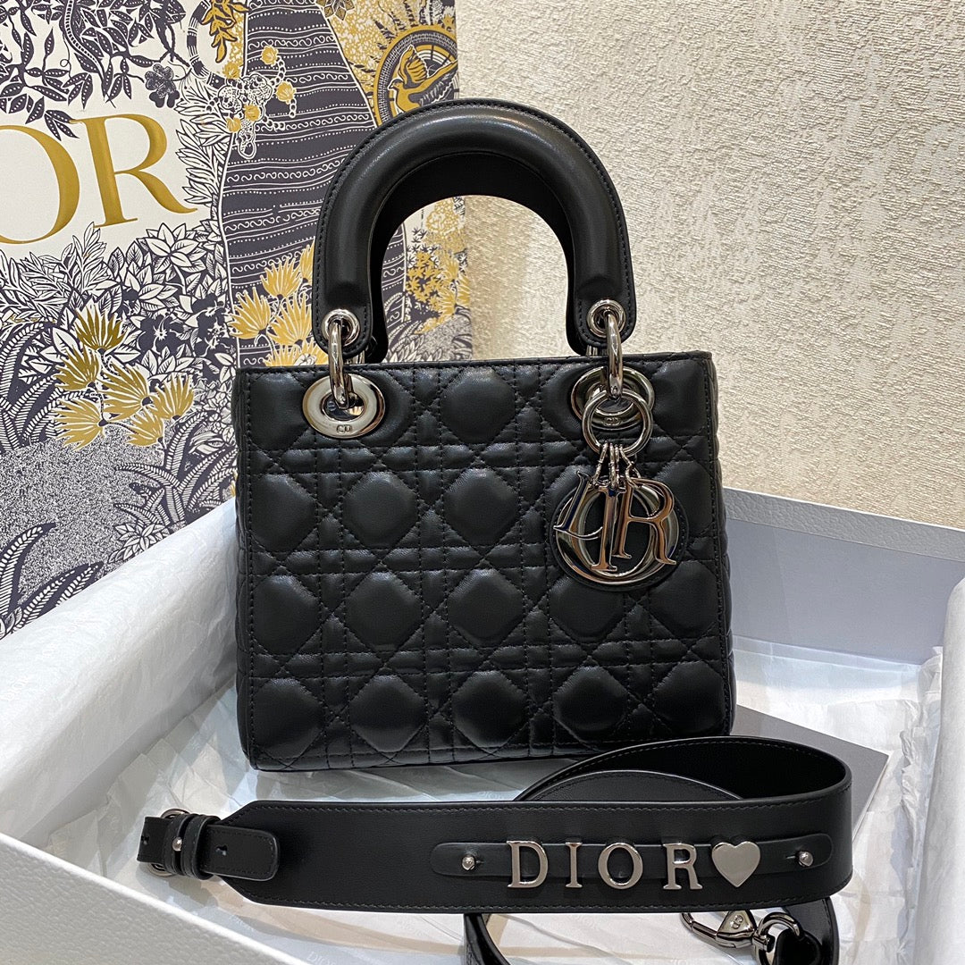 Small Lady Bag SiLouis Vuittoner Hardware, Black, For Women WomenÃ¢â‚¬â„¢s Handbags, Crossbody Bags, 20cm CD