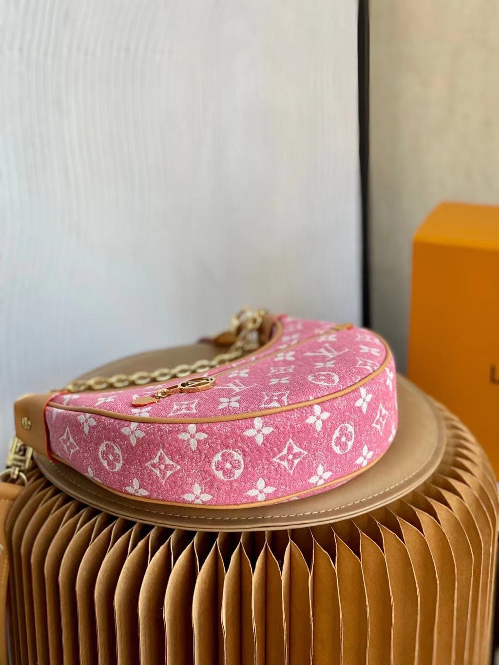 Louis Vuitton Loop Denim Pink For Women,  Shoulder Bags 9.1in/23cm Louis Vuitton