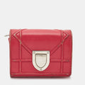 Pink Leather Diorama Trifold Wallet