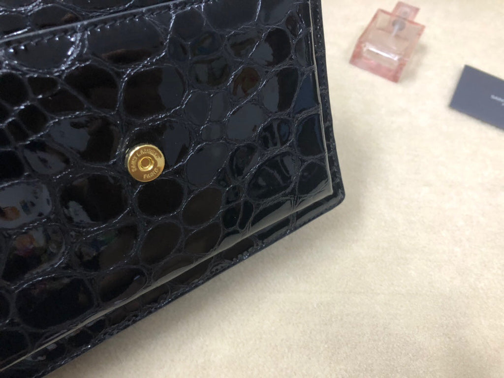 YSSL Sunset Chain Wallet Black For Women 8in/21cm YSL