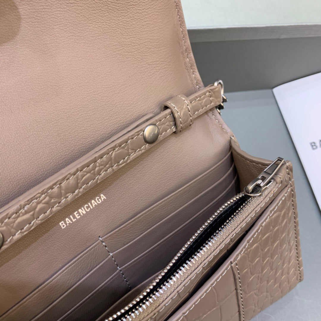 Downtown Small Shoulder Bag With Chain Brown, For Women,  Bags 11.8in/30cm