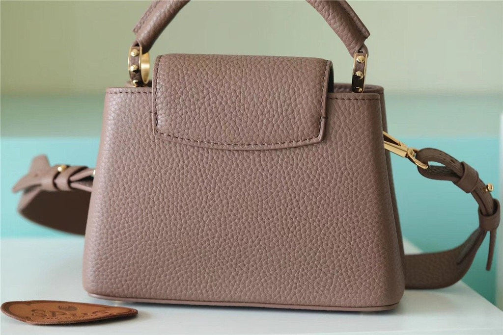 Louis Vuitton Capucines Mini Taurillon Light Brown For Women,  Shoulder And Crossbody Bags 21cm/8.3in Louis Vuitton M56071