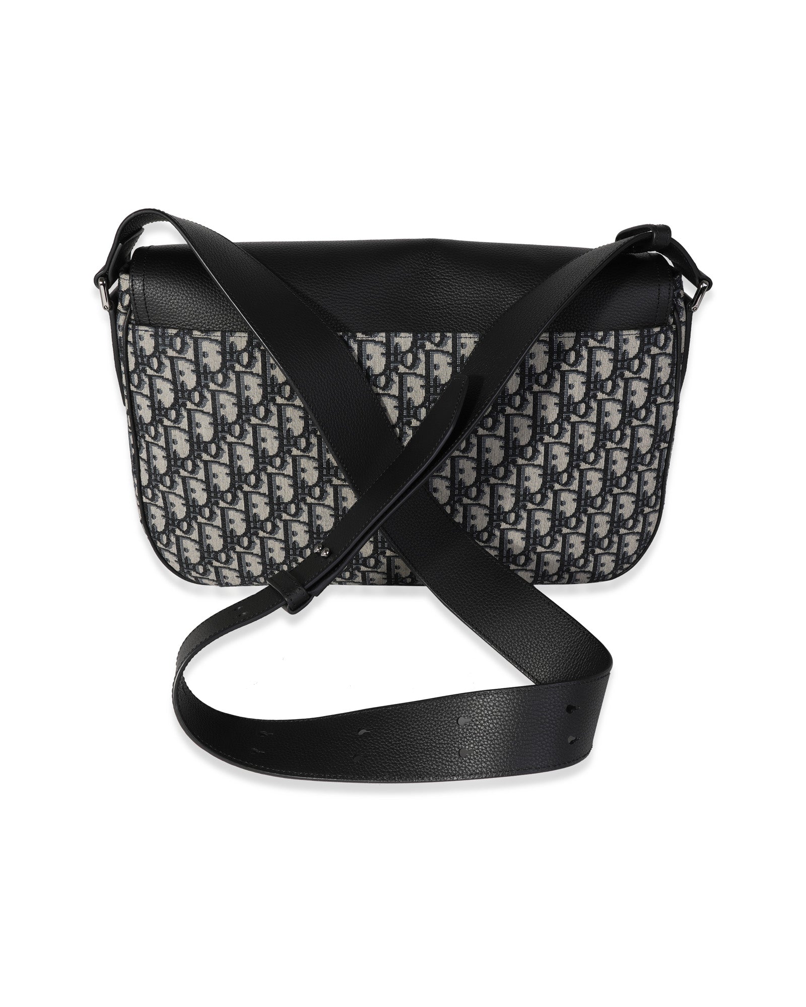 Dior Blue Oblique & Leather Saddle Messenger Bag