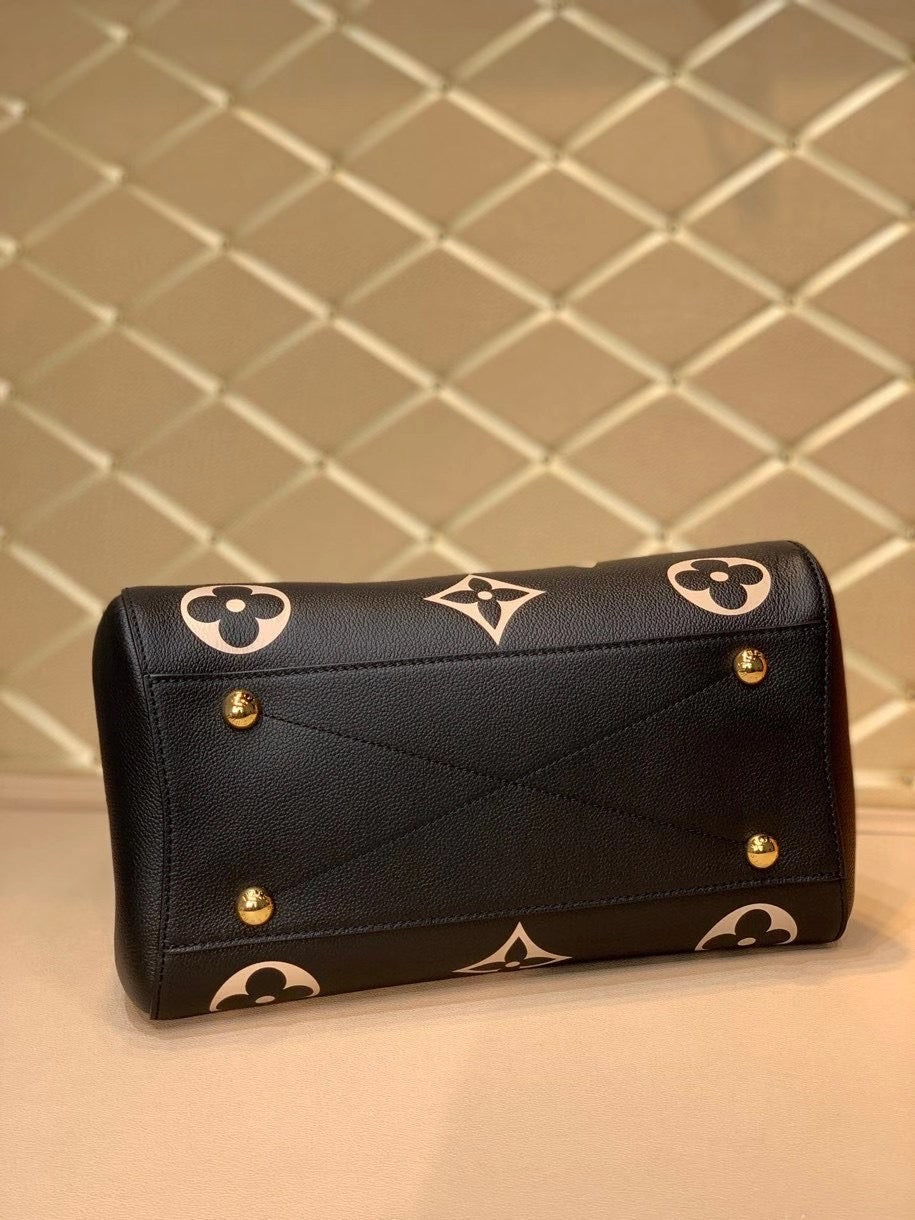 Louis Vuitton Montaigne MM Monogram Empreinte Black/Beige For Women,  Shoulder And Crossbody Bags 13in/33cm Louis Vuitton M41048