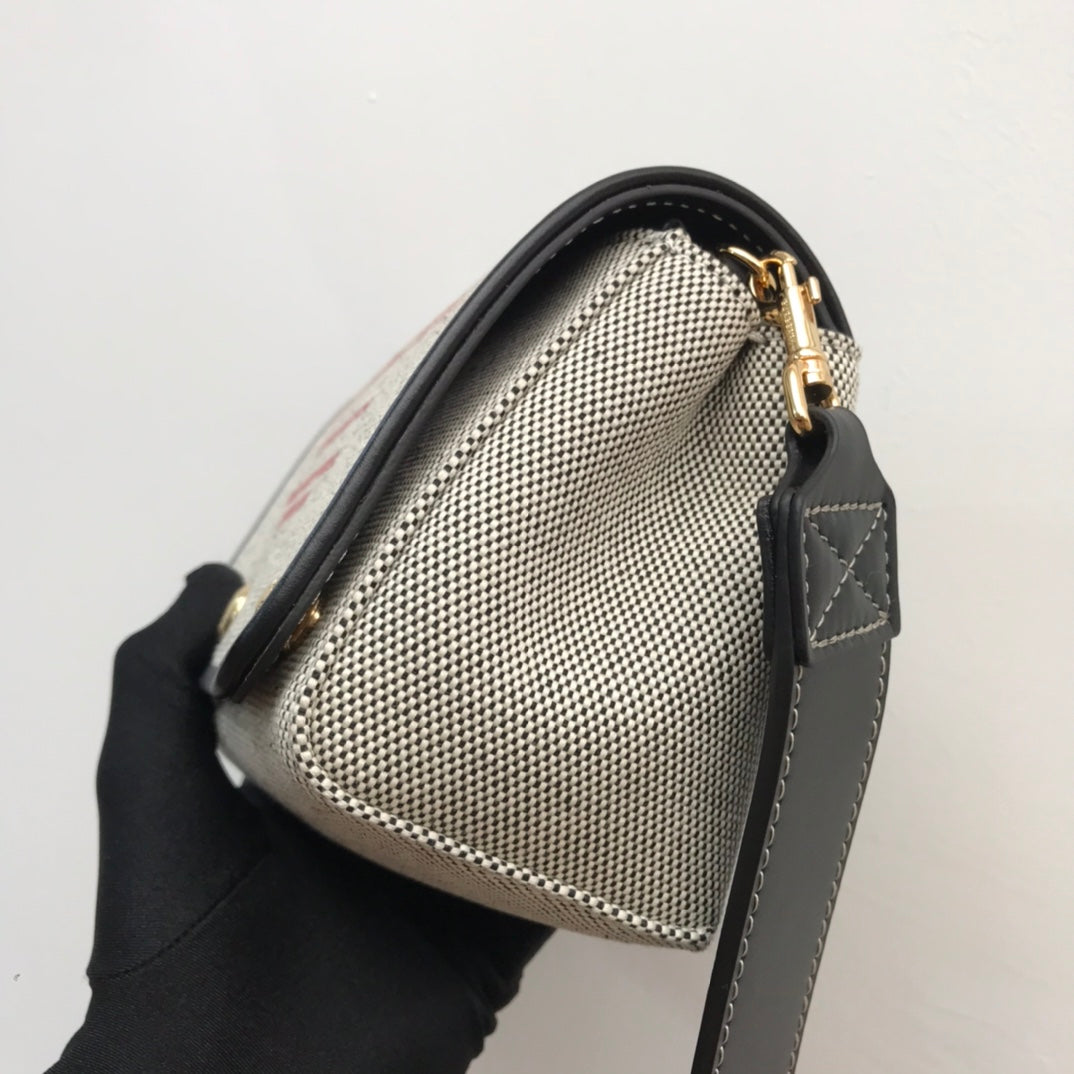 Burberry Horseferry Print Cotton Canvas Small Crossbody Bag For Women, Bags 7.1in/18cm