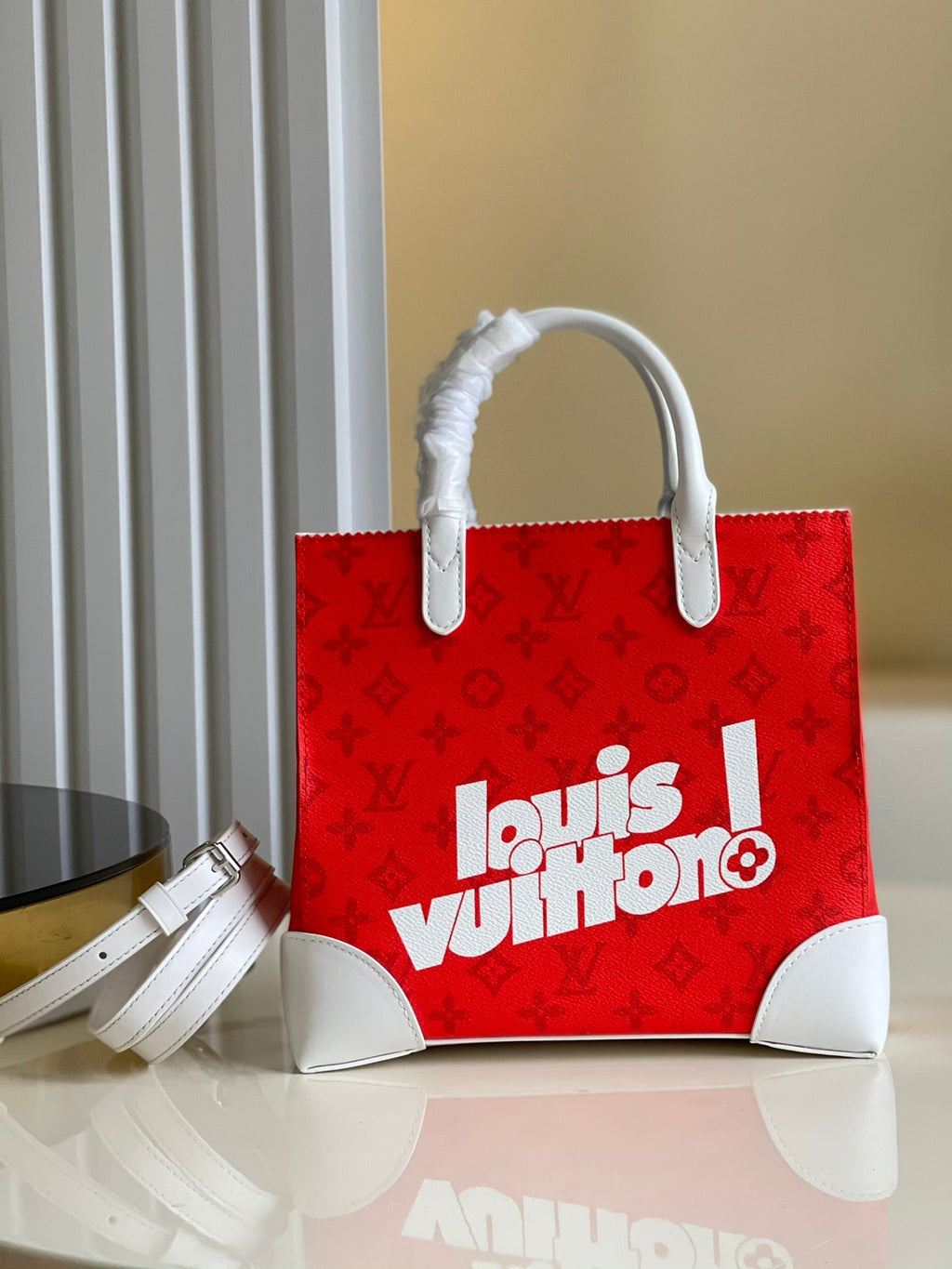 Louis Vuitton Litter Bag Vintage Monogram Canvas Red By Virgil Abloh For Men, Men’s Bags, Shoulder And Crossbody Bags 9.4in/24cm Louis Vuitton