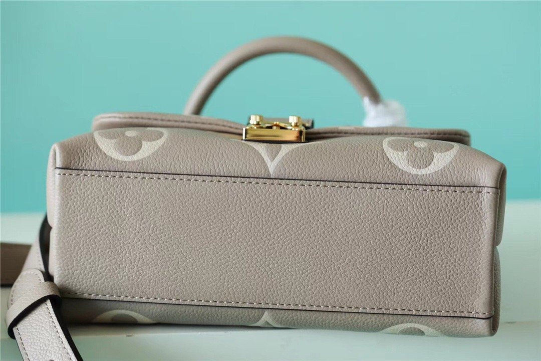 Louis Vuitton Madeleine Burberry Monogram Empreinte Dove Gray/ Creme Beige For Women,  Shoulder and Crossbody Bags 9.4in/24cm Louis Vuitton