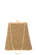 Judith Leiber Gold Metallic Clutch on Chain
